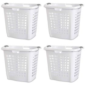 Set of 4 Heavy Duty Plastic Laundry Hamper Dirty Clothes Basket