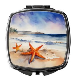 Starfish Compact Mirror Decorative Travel Makeup Mirror for Women Girls Gifts Pocket Makeup Mirror Folding Handheld