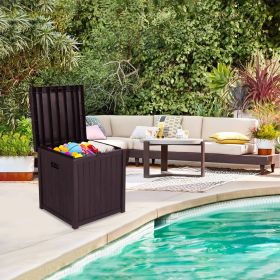 195L Outdoor Garden Plastic Storage Deck Box Chest Tools Cushions Toys Lockable Seat Waterproof (Option: as picture)