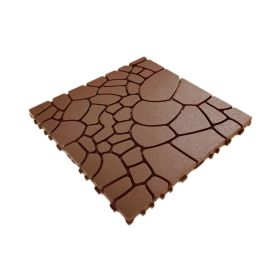 Waterproof, Wear-resistant, DIY Assembly, Garden, Courtyard, Balcony,plastic Flooring (Option: Reddishbrown)