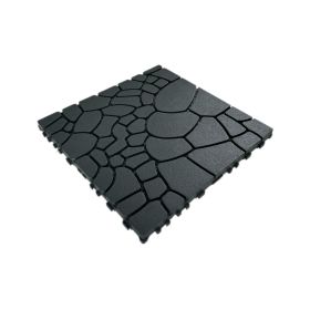 Waterproof, Wear-resistant, DIY Assembly, Garden, Courtyard, Balcony,plastic Flooring (Option: Dark Gray)
