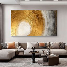 Hand Painted Oil Painting Abstract Gold Texture Oil Painting on Canvas Original Minimalist Art Golden Decor Custom Painting Living Room Home Deco (Style: 01, size: 60x120cm)