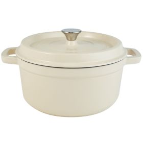 Cast iron soup pot 3 gradient color 28cm (Color: WH,1pcs, size: WH,1pcs)