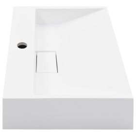 vidaXL Wash Basin 50x38x13 cm Mineral Cast/Marble Cast White (Option: as picture)