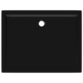 vidaXL Rectangular ABS Shower Base Tray Black 27.6"x35.4" (Option: as picture)