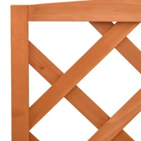vidaXL Plant Stand with Trellis Orange 27.6"x16.5"x47.2" Solid Firwood (Option: as picture)