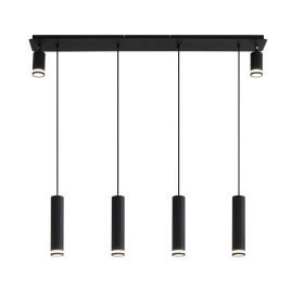 Angelina 6 - Light Matte Black Kitchen Island Pendant No Bulb (Color: Black)