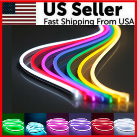 1M 2M 12V Flexible Sign Neon Lights Silicone Tube LED Strip Waterproof USA (Option: Purple-1M)