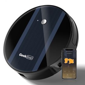 Geek Smart Robot Vacuum Cleaner G6 Plus, Ultra-Thin, 1800Pa Strong Suction, Automatic Self-Charging, Wi-Fi Connectivity, App Control, Custom Clea (Option: default)