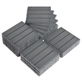 27pcs 30x30x2cm Dark Grey PE Plastic   Outdoor Flooring (Option: Dark Gray)