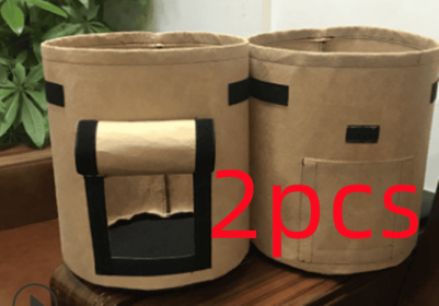 Breathable Potato Tomato Vegetable Plant Growth Bag (Option: Camel brown2PCS-Medium)