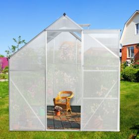 6X8FT 4mm Double-layer Hollow PC Sunshine Board Silver Sunshine Board Flower Room (Color: Silver)