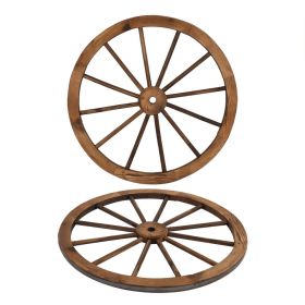 2pcs-Decorative Wooden Wheels (Option: Decorative wooden wheels)