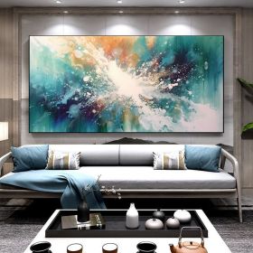 Hand Painted Oil Painting Large Acrylic Oil Painting On Canvas Abstract Painting Canvas Original abstract canvas wall art contemporary Painting F (Style: 01, size: 50x100cm)