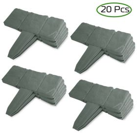 Garden Edge, Imitation Stone Effect Garden Lawn Edge, Non Digging Flexible Lawn Edge, And Flower Bed Edge Gray -20 (Color: Grey)